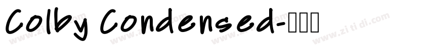 Colby Condensed字体转换